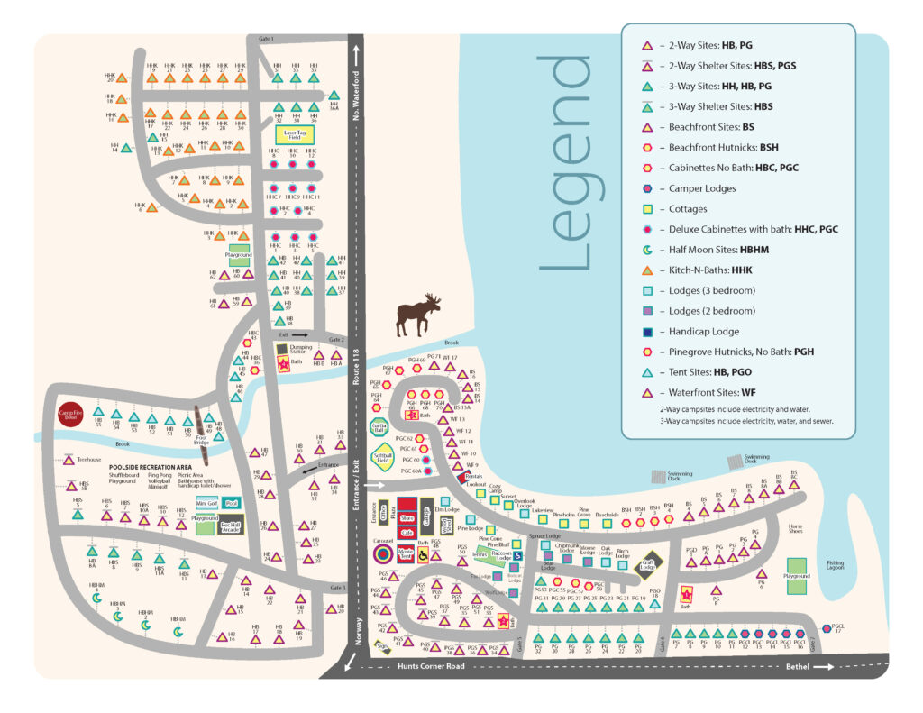 Map | Papoose Pond Campground and Cabins