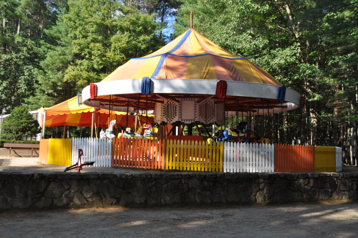 The 1916 Herschell Little Beauty Traveling Carousel at Papoose Pond Family Campground