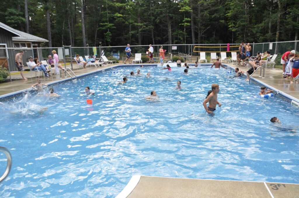 The Swimming Pool at Papoose Pond Family Campground